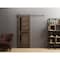 Sartodoors Sturdy Barn Door 42 x 80in, Veregio 7588 Cognac Oak W/ Black Glass, SS 8FT Rail Hangers Heavy Set VEREGIO7588BD-S-AKA-42 - alternate 2